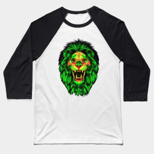 Lion Skull Interactive Magenta&Green Filter T-Shirt By Red&Blue Baseball T-Shirt